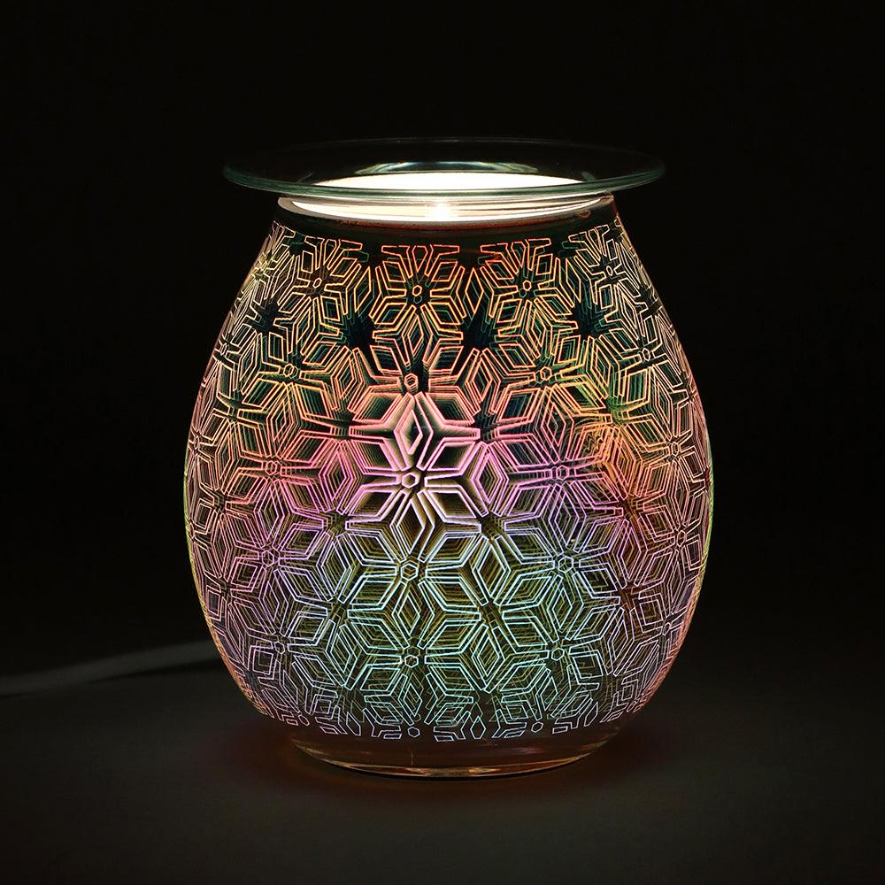 Geometric Flower Light-up Electric Oil Burner - Charming Spaces