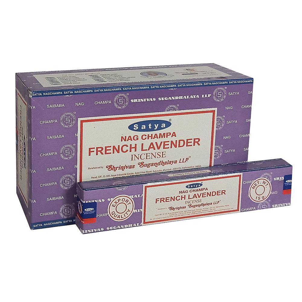 12 Packs of French Lavender Incense Sticks by Satya - Charming Spaces