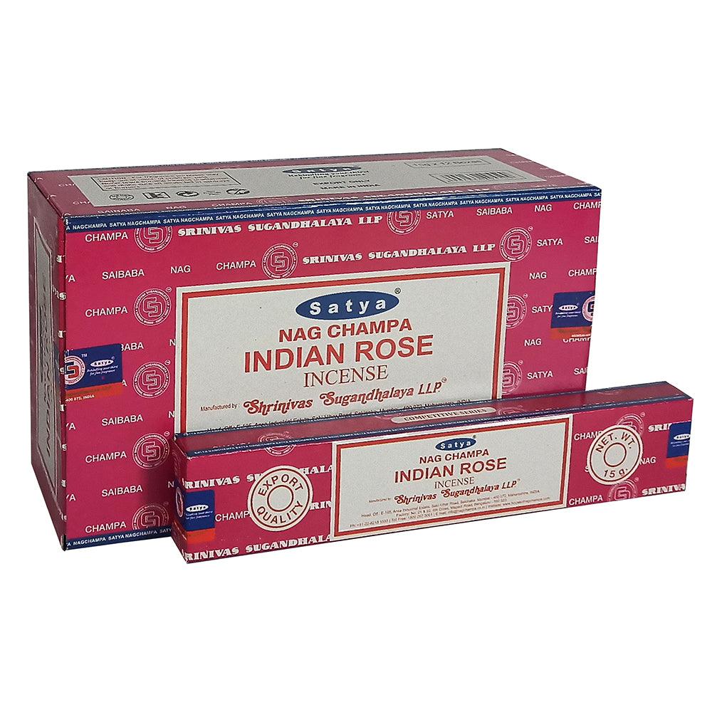 12 Packs of Indian Rose Incense Sticks by Satya - Charming Spaces