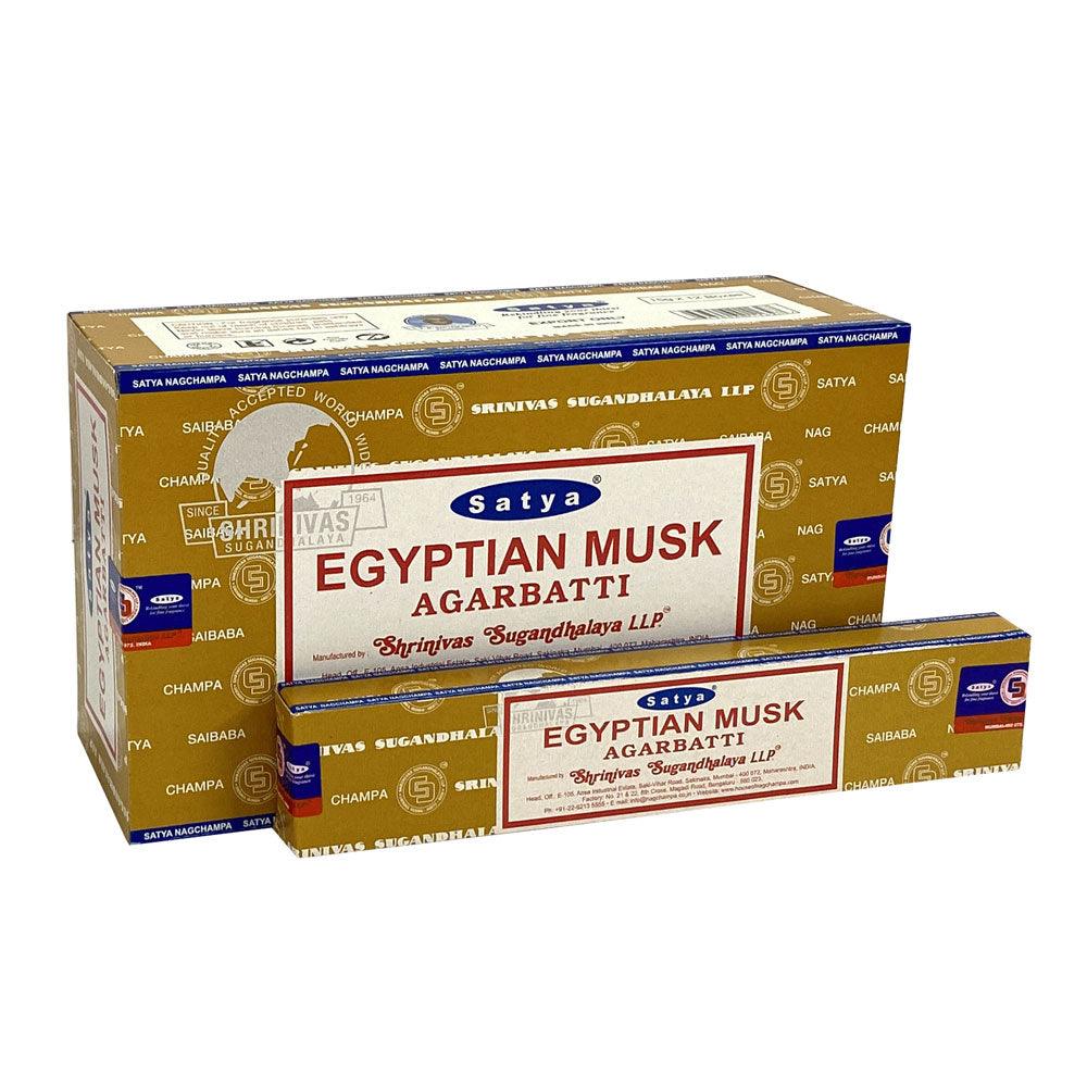 12 Packs of Egyptian Musk Incense Sticks by Satya - Charming Spaces