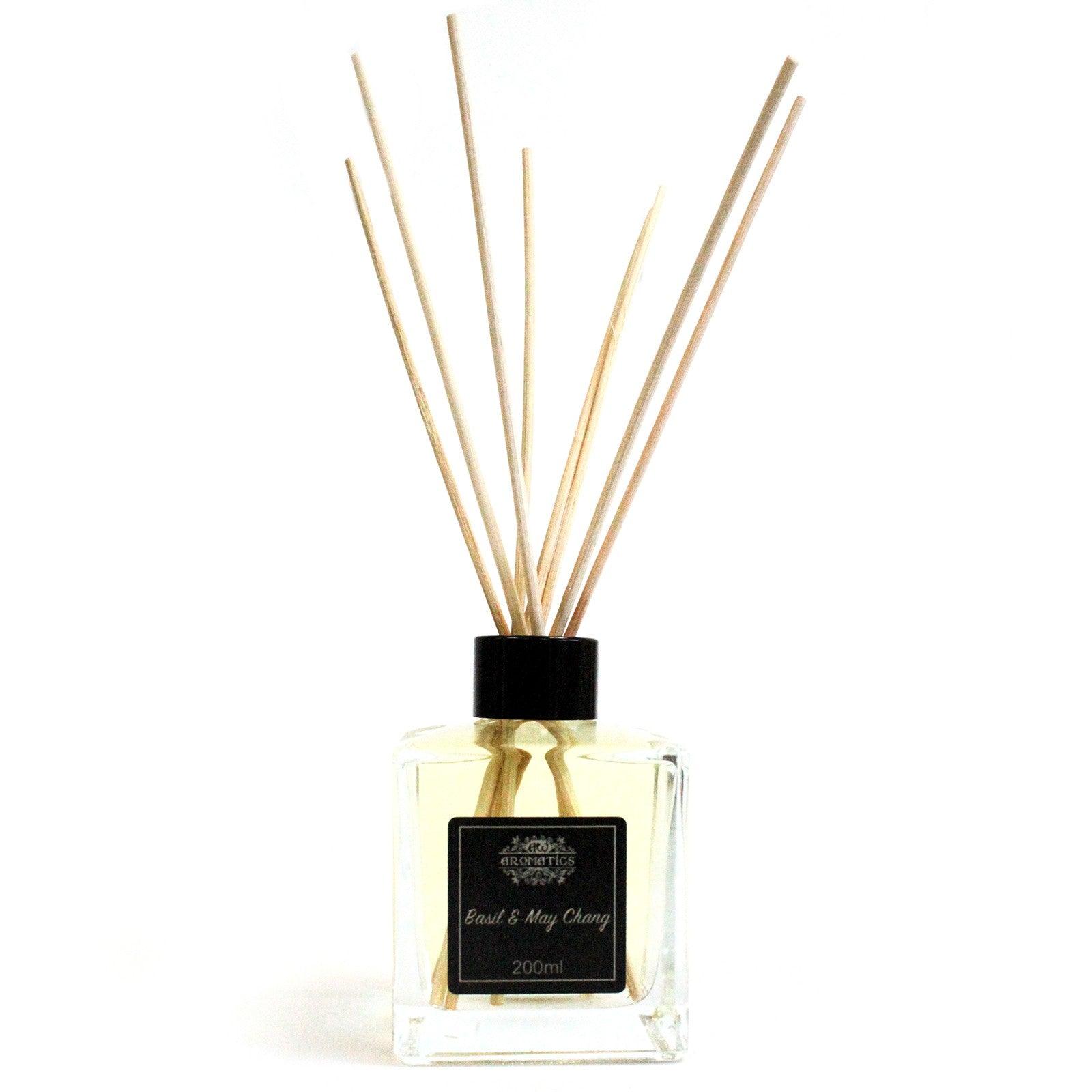 200ml Basil & Maychang Essential Oil Reed Diffuser - Charming Spaces