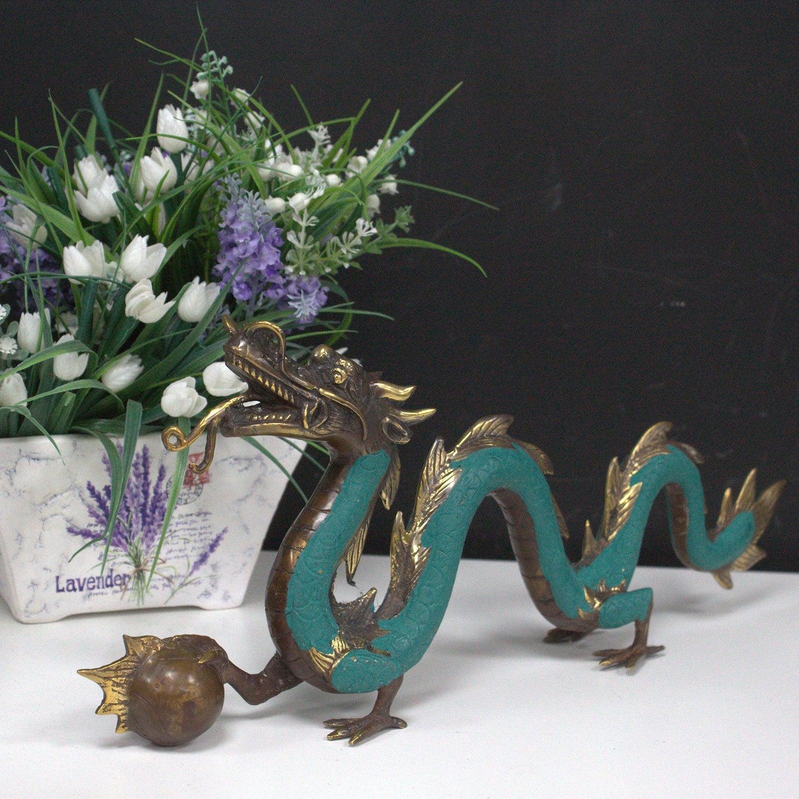 Feng Shui - Medium Dragon with Ball - 27cm - Charming Spaces