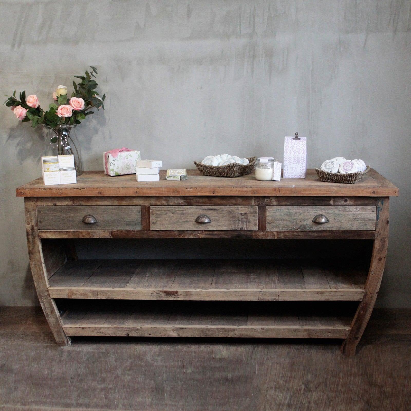 Centerpiece Reclaimed Wood Table - 180x60x80cm - Charming Spaces