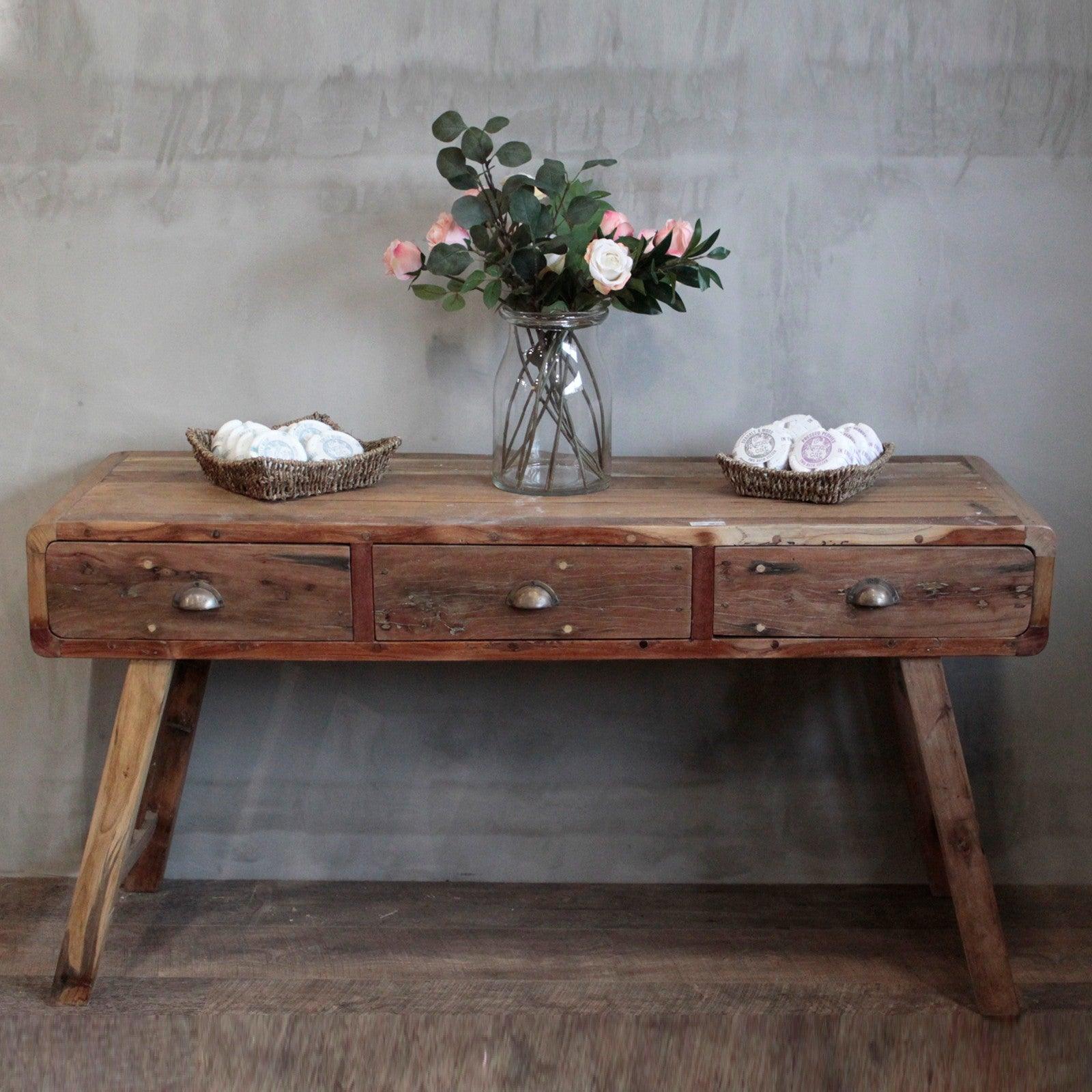 Console Table - Recycled Wood - 150x50x80cm - Charming Spaces