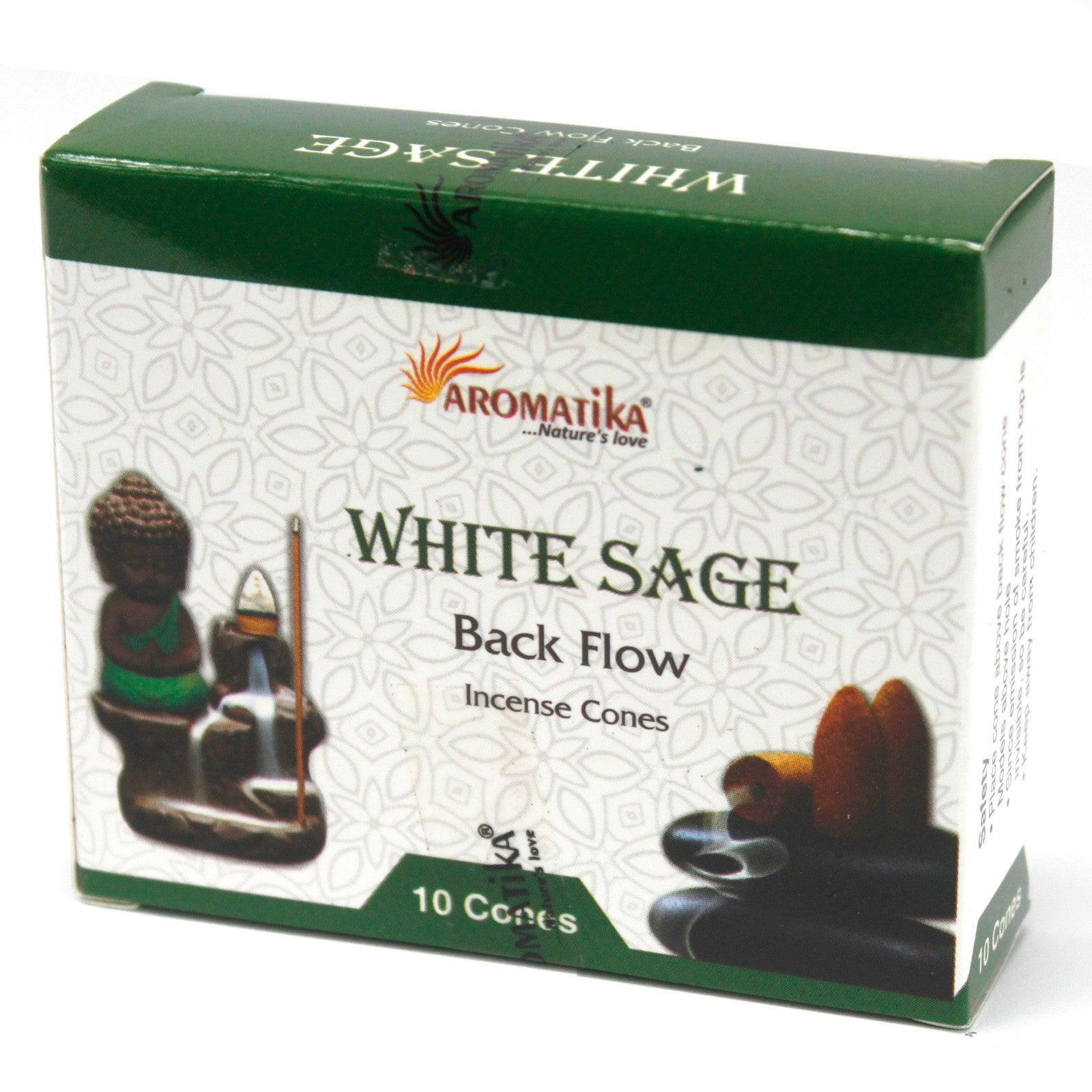 Aromatica Backflow Incense Cones - White Sage - Charming Spaces