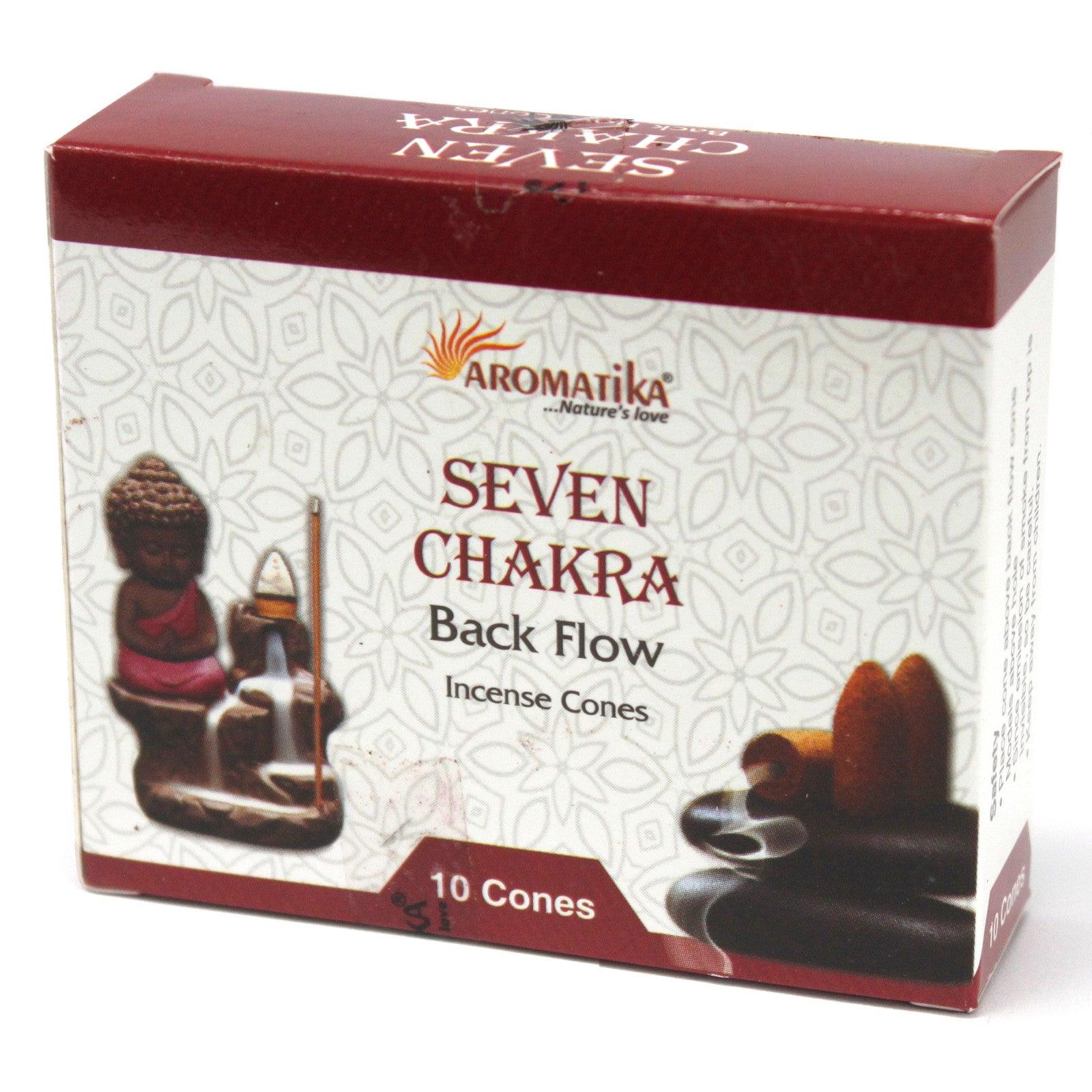 Aromatica Backflow Incense Cones - 7 Chakras - Charming Spaces