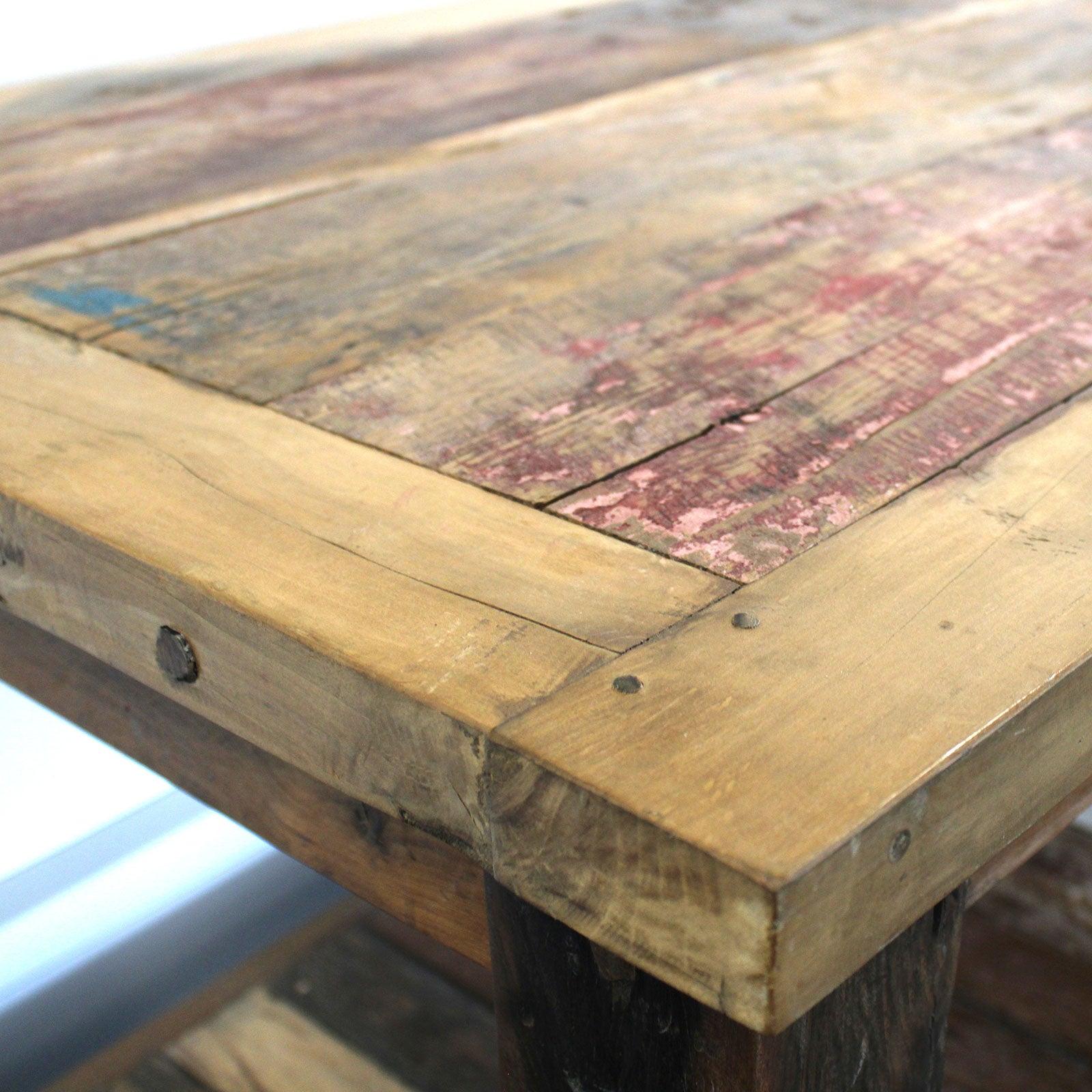 Reclaimed Teakwood Dining Table 1.8 m - Charming Spaces