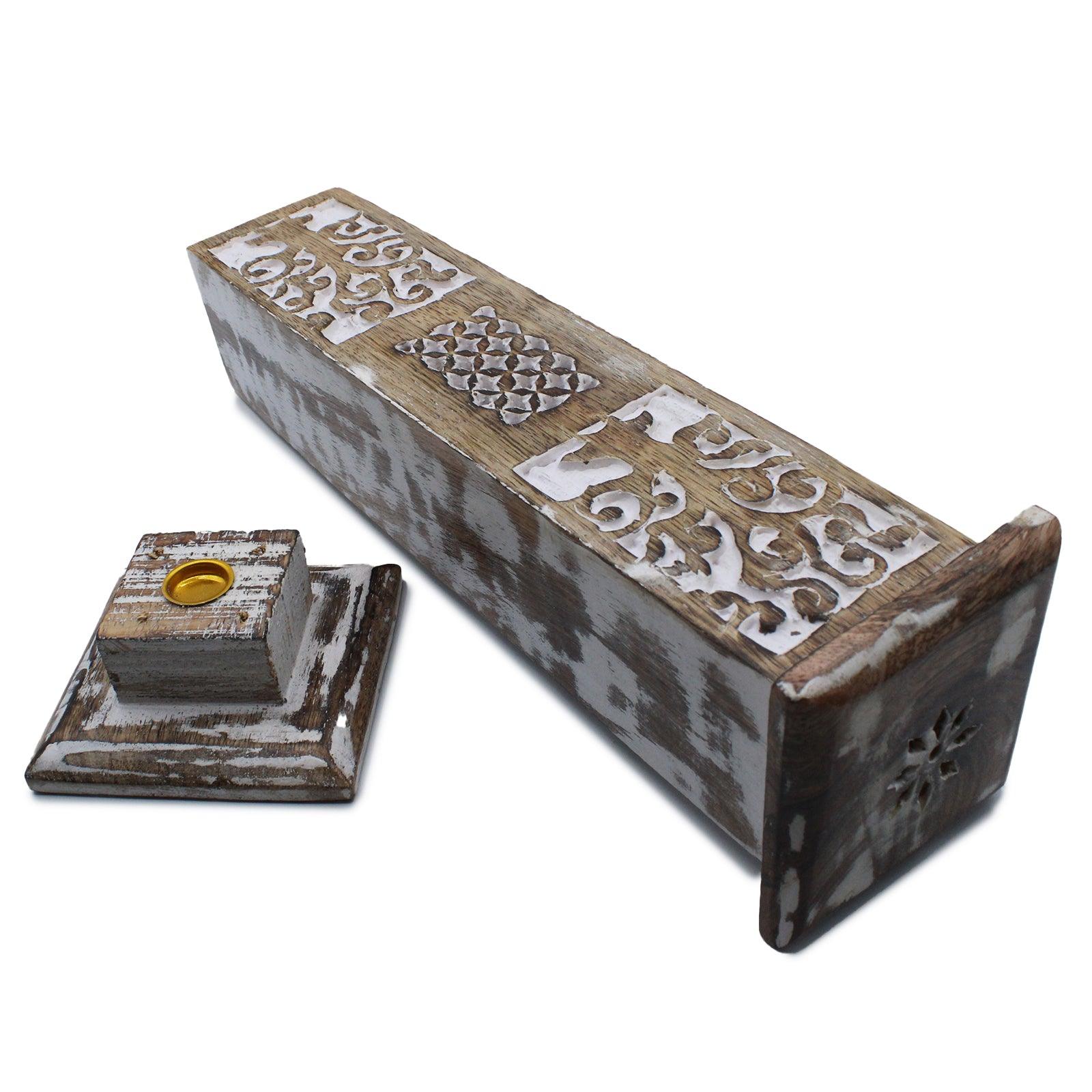 White Washed Incense Holder - Smoke Tower - Charming Spaces