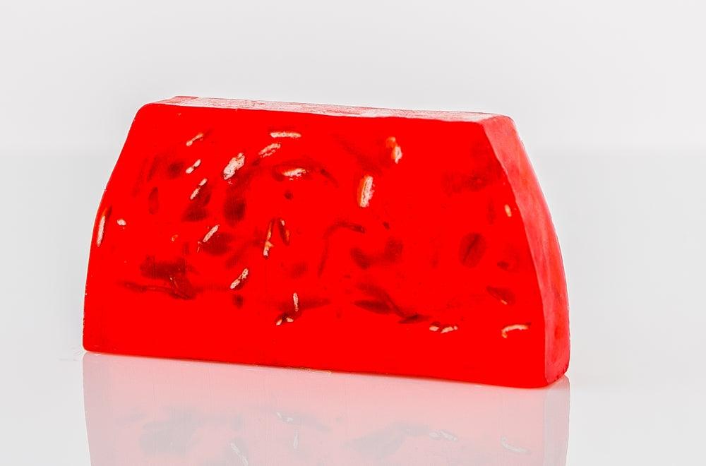 Handmade Soap Loaf - Pomegranate - Slice Approx 100g - Charming Spaces