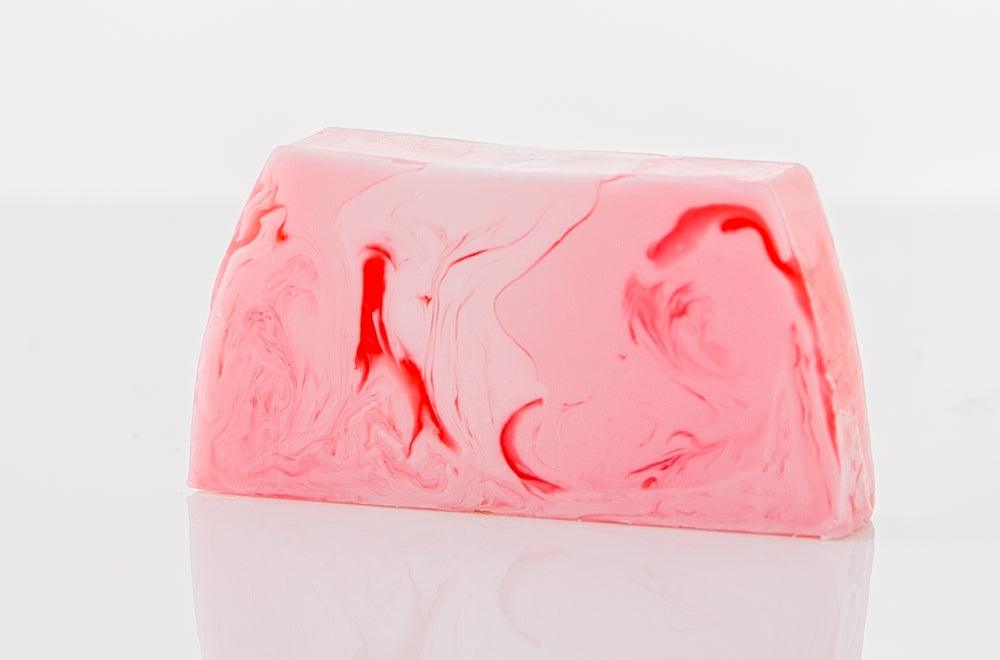 Handmade Soap Loaf - Raspberry - Slice Approx 100g - Charming Spaces