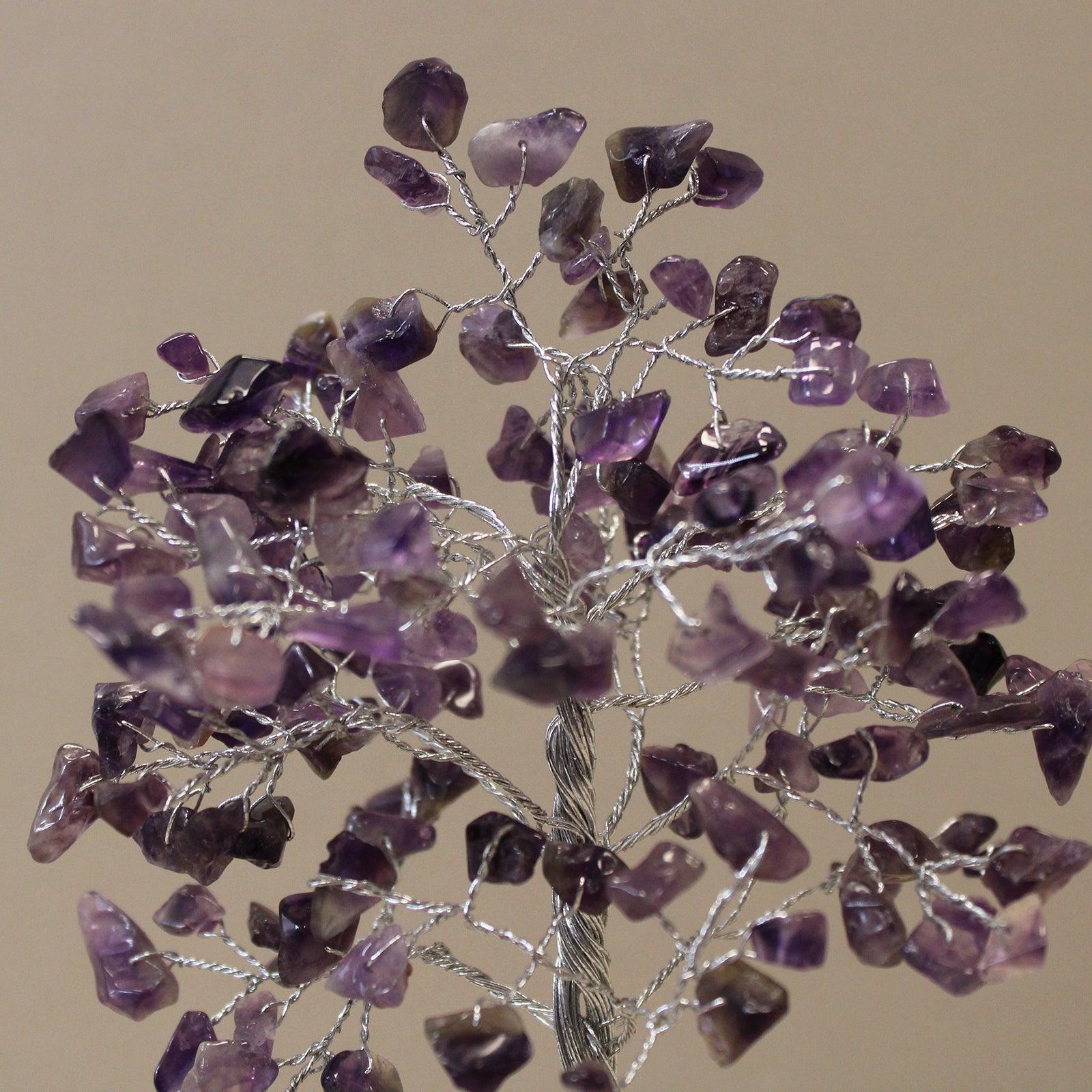 Gemstone Tree with Orgonite Base, 160 Stone, Amethyst, Feng Shui - Charming Spaces