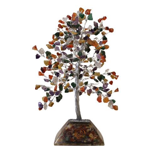 Gemstone Tree with Orgonite Base - 320 Stone - Multi - Charming Spaces