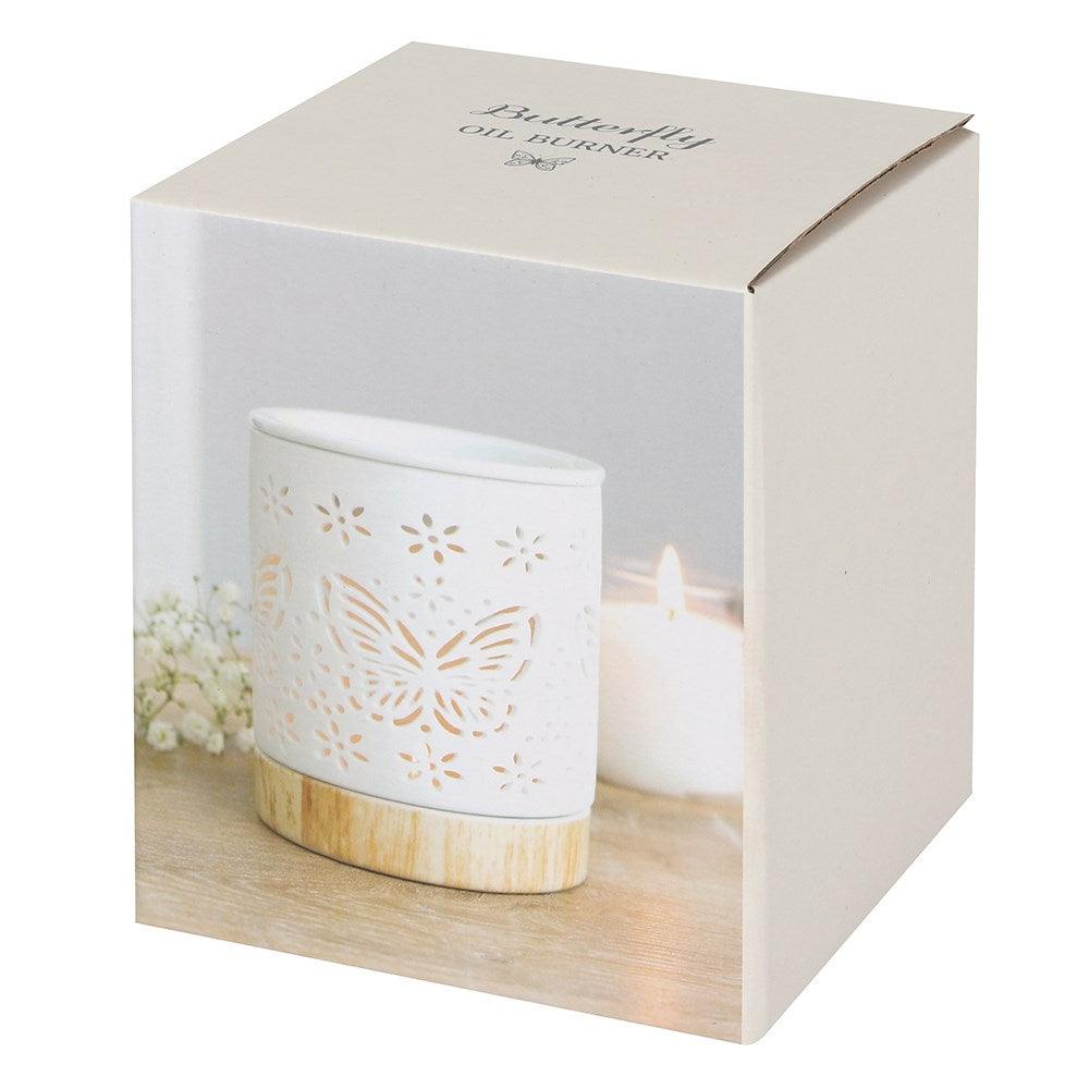 Matte Ceramic Butterfly Oil Burner - Charming Spaces