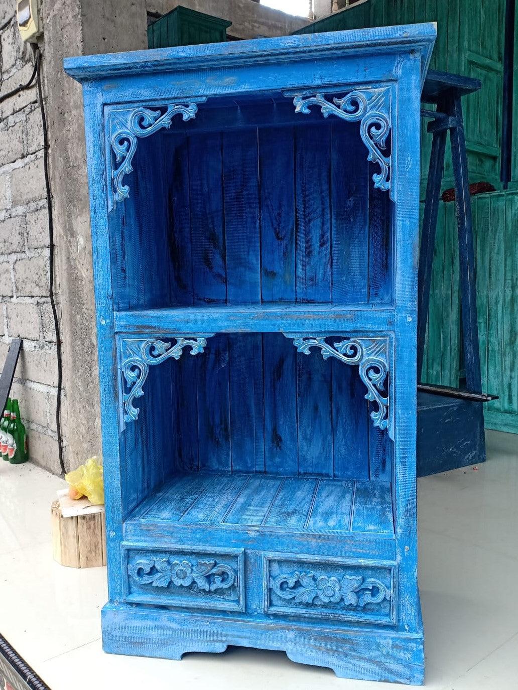 Freestanding Bathroom Cabinet - Bluewash - Charming Spaces