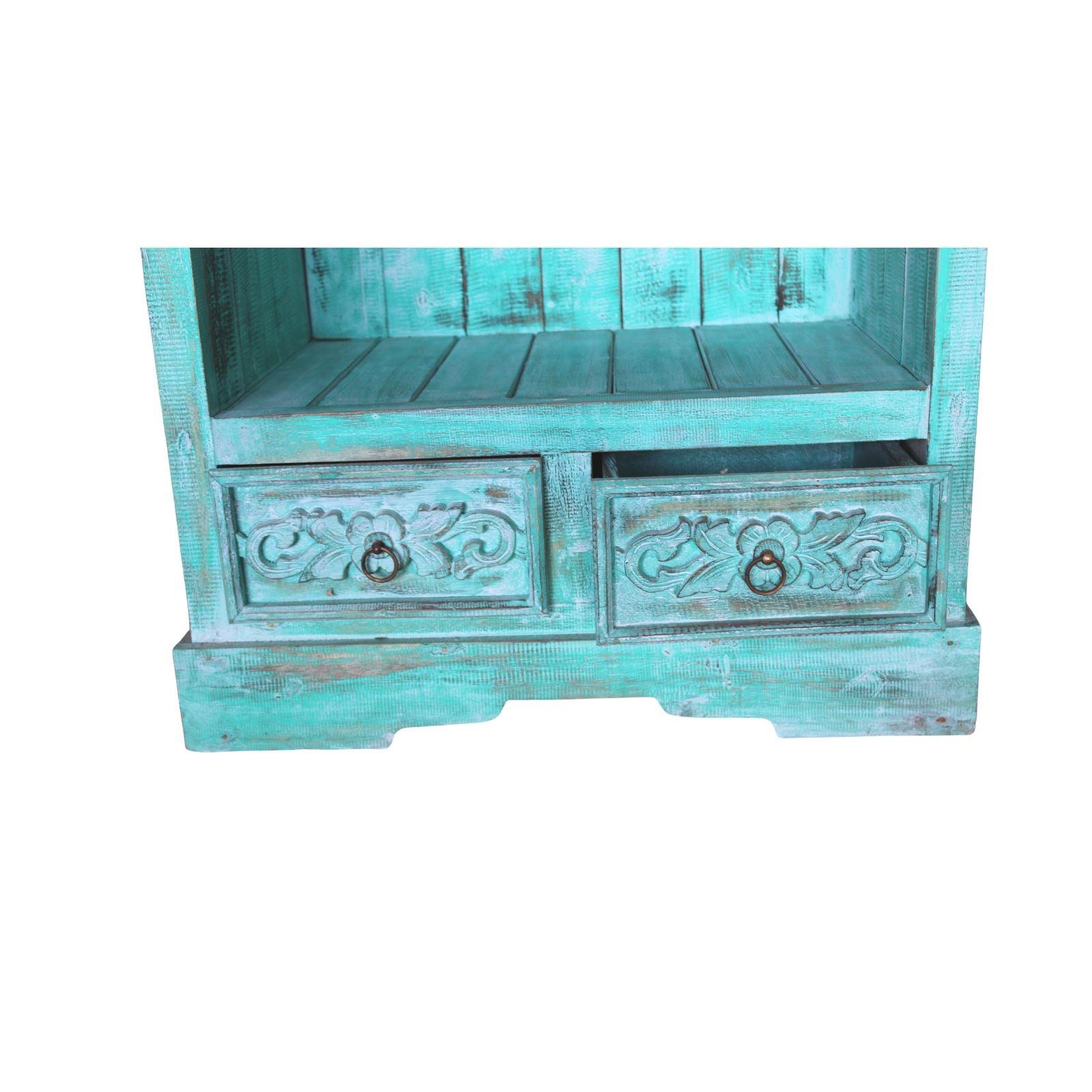 Freestanding Bathroom Cabinet - Turquoise Wash - Charming Spaces
