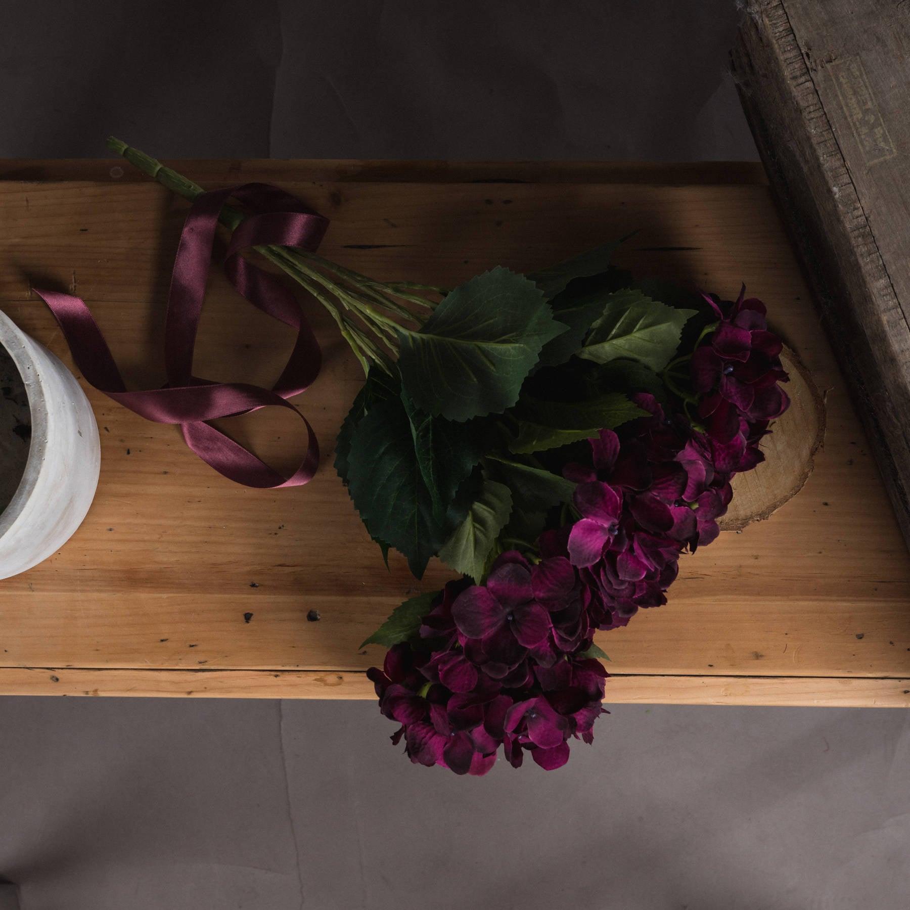 Purple Hydrangea Bouquet - Charming Spaces