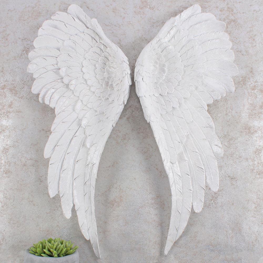 Pair of Large Glitter Angel Wings - Charming Spaces