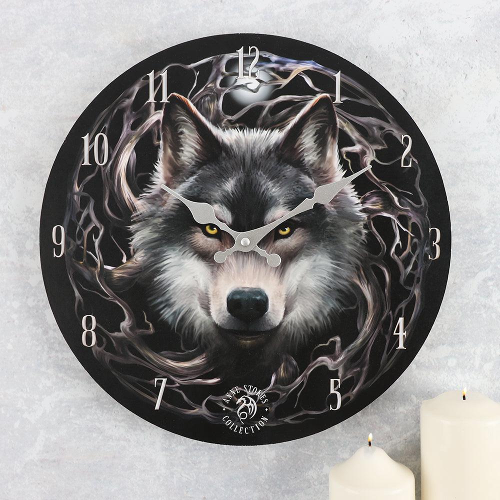 Night Forest Wall Clock by Anne Stokes - Charming Spaces