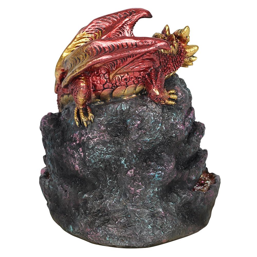 Red Dragon Backflow Incense Burner with Light - Charming Spaces