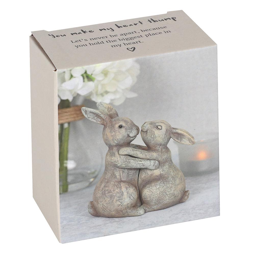 Bunny Ornament - You Make My Heart Thump - Rabbit Couple - Charming Spaces