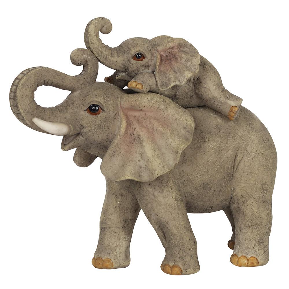Elephant Adventure Mother and Baby Elephant Ornament - Charming Spaces