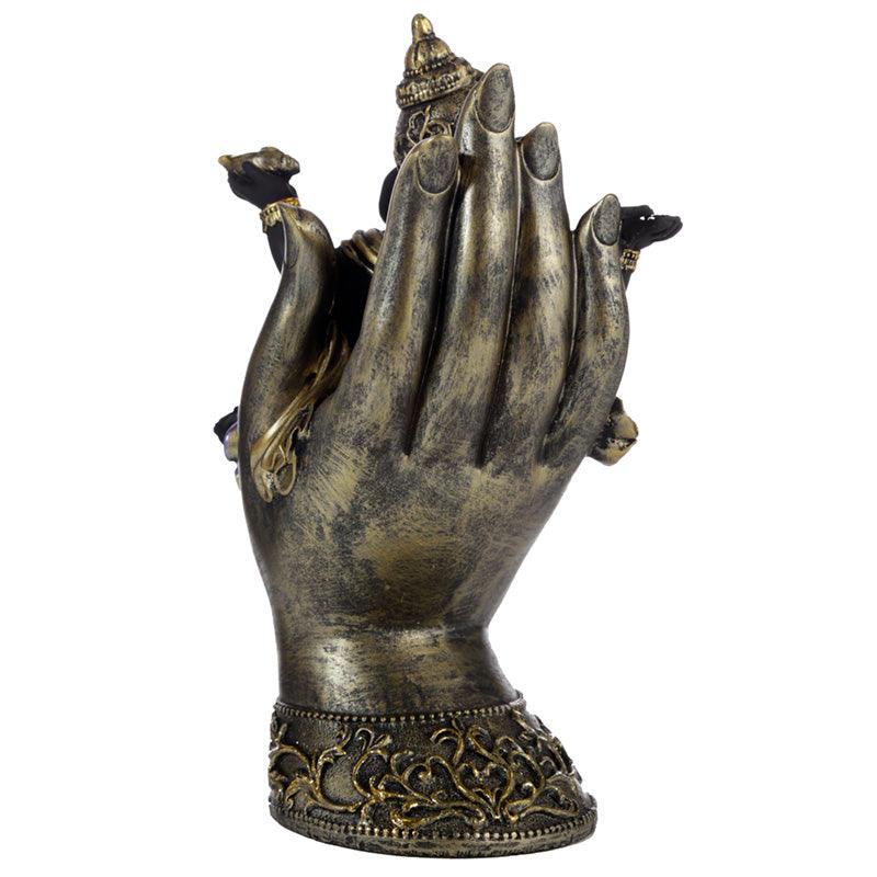 Ganesh - Lying in Hand - Purple, Gold & Black - Charming Spaces