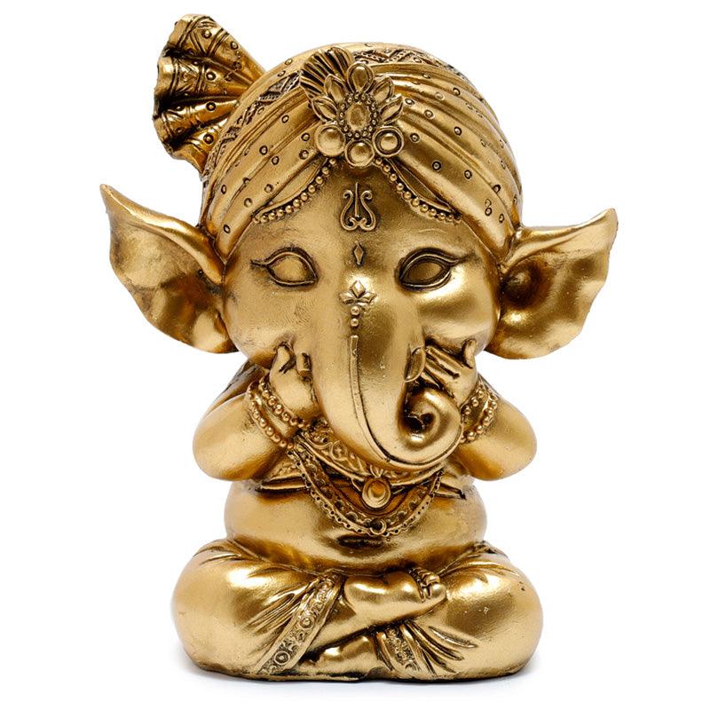 Gold Ganesh Set - Hear No Speak No See No Evil - Charming Spaces