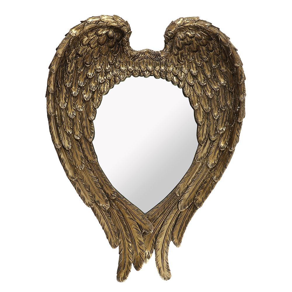Antique Gold Angel Wing Mirror - 55cm - Charming Spaces