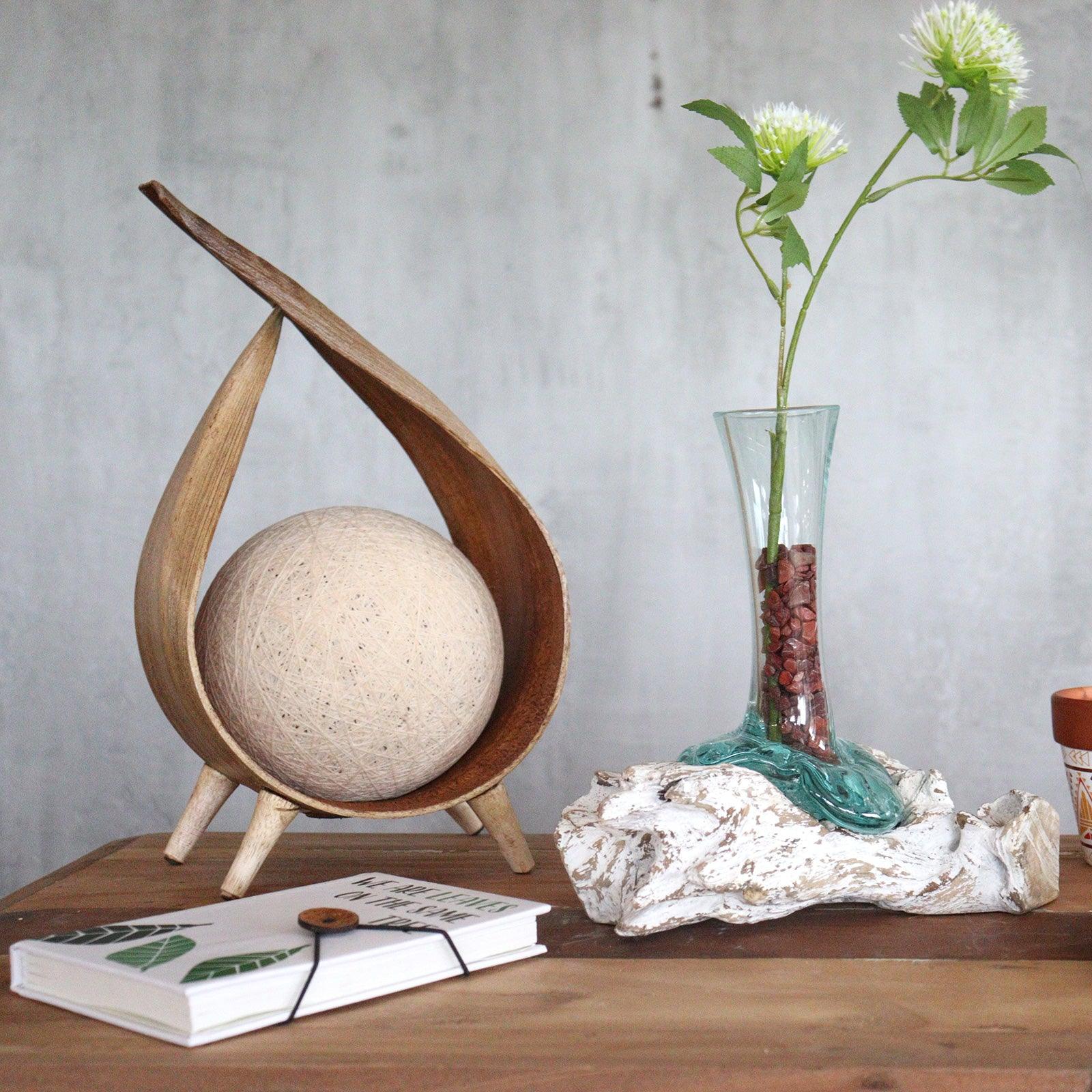 Molten Glass on Whitewashed Wood - Vase - Medium - Charming Spaces