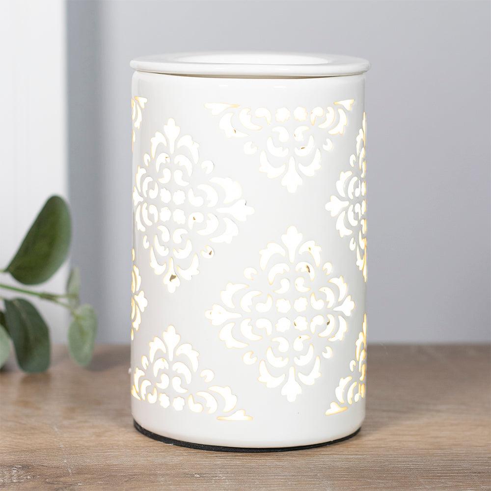 Damask Cut Out Electric Oil Burner - Charming Spaces