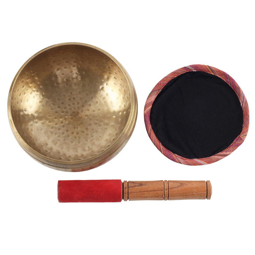 15cm Beaten Brass Singing Bowl - Charming Spaces