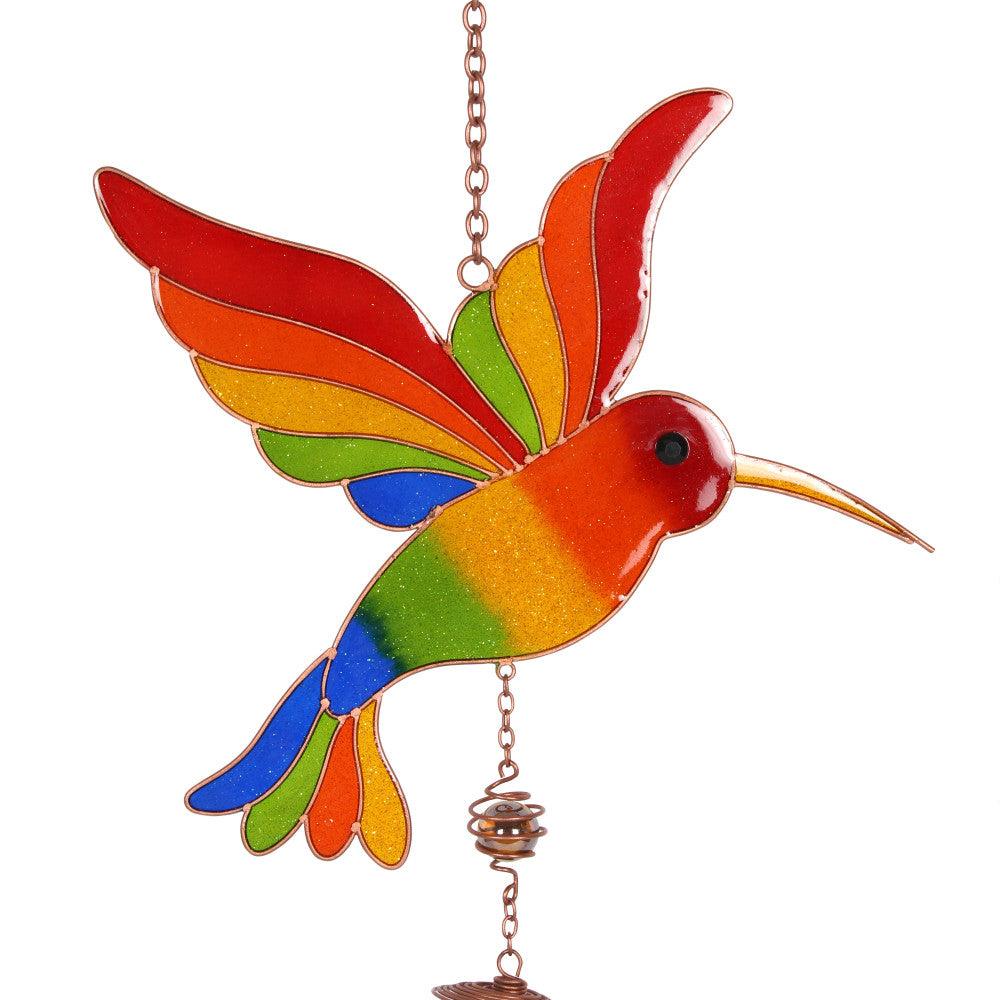 Multicoloured Hummingbird Wind Chime - Charming Spaces