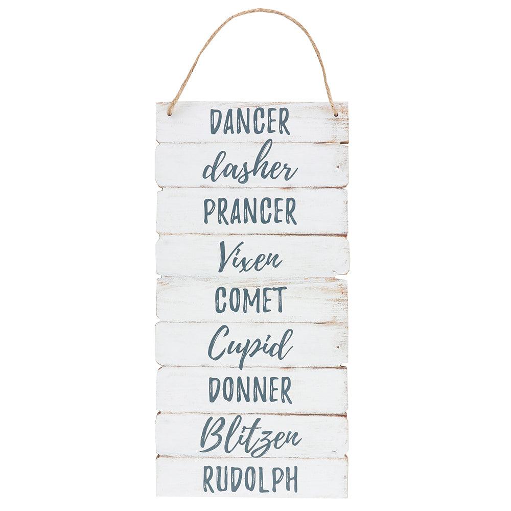 Winter Magic Wooden Reindeer Name Plaque - Charming Spaces