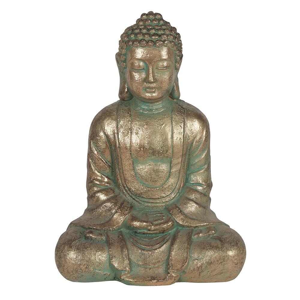 Verdigris Effect 58cm Hands In Lap Sitting Garden Buddha - Home fragrance, Bathroom heaven, Home/Garden decor, Jewelry & Esoteric Gifts online - Charming Spaces
