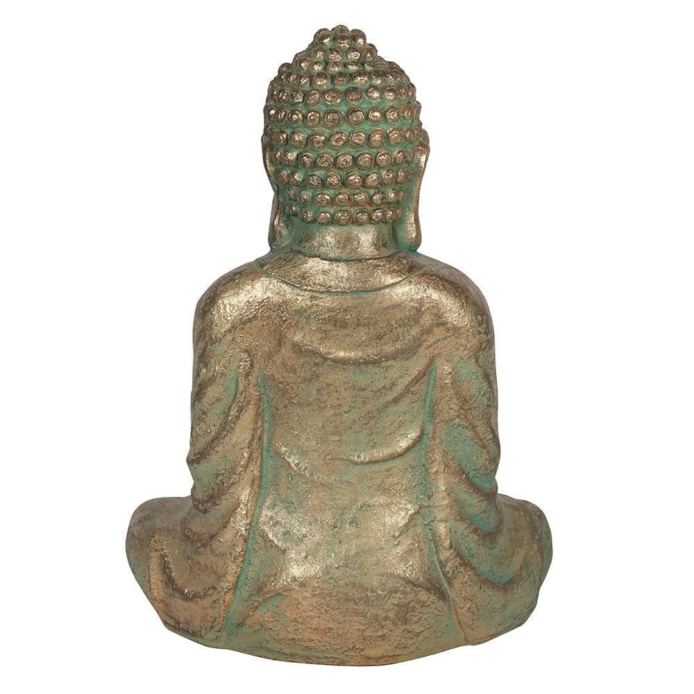 Verdigris Effect 58cm Hands In Lap Sitting Garden Buddha - Home fragrance, Bathroom heaven, Home/Garden decor, Jewelry & Esoteric Gifts online - Charming Spaces